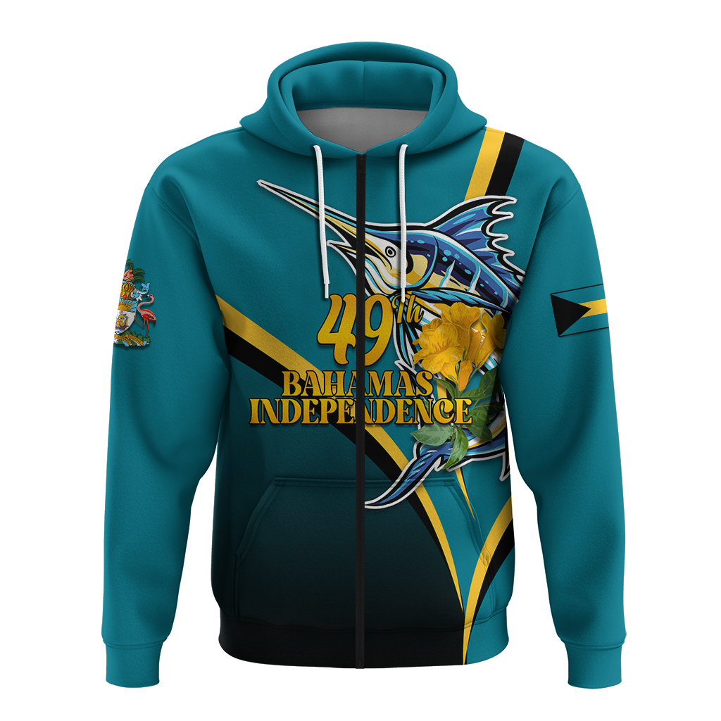 Custom The Bahamas 49th Anniversary Independence Day Blue Marlin Hoodie LT12 - Wonder Print Shop