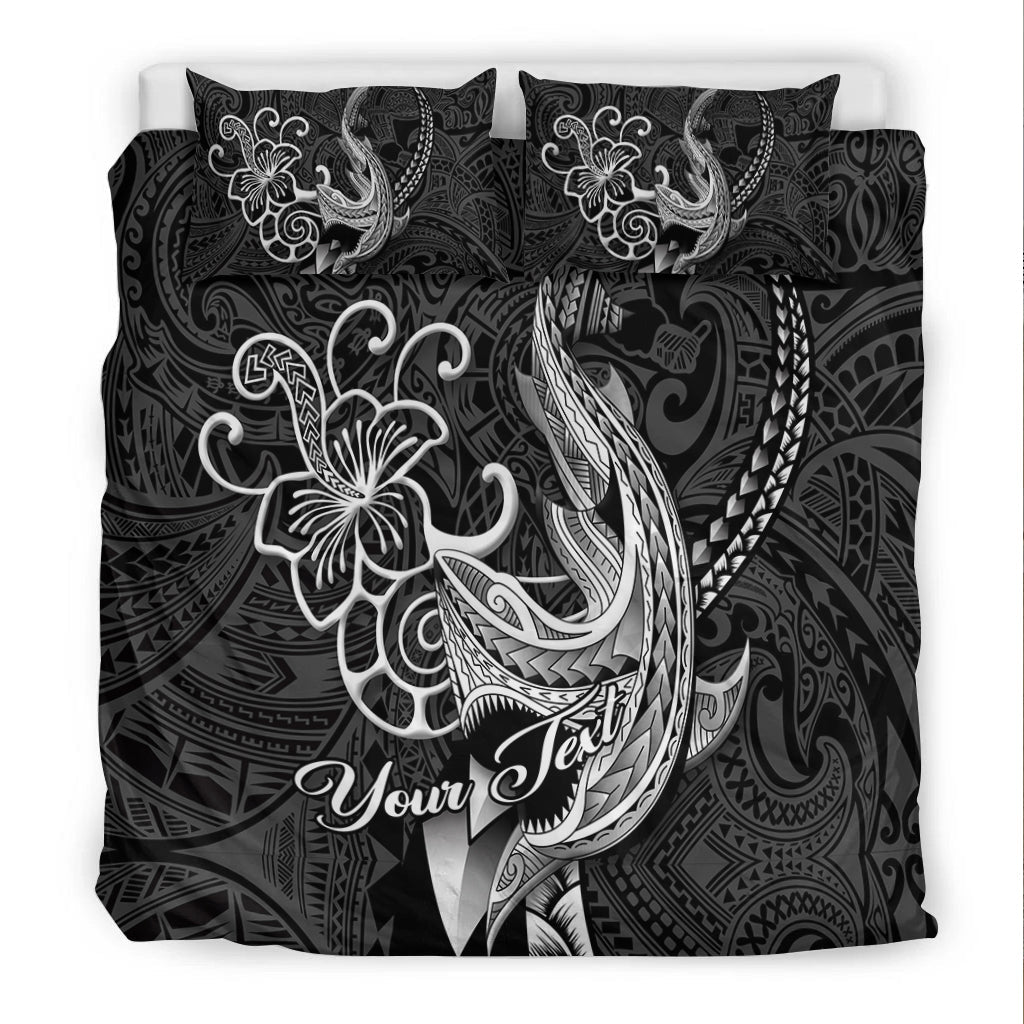 Custom Personalised Polynesian Shark Tattoo Hawaii Tribal Bedding Set - LT12 - Wonder Print Shop