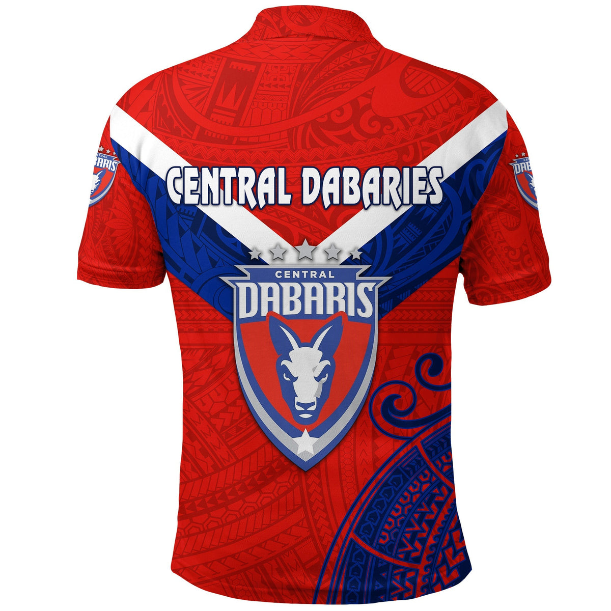 Papua New Guinea Central Dabaries Polo Shirt Rugby Red LT8 - Wonder Print Shop