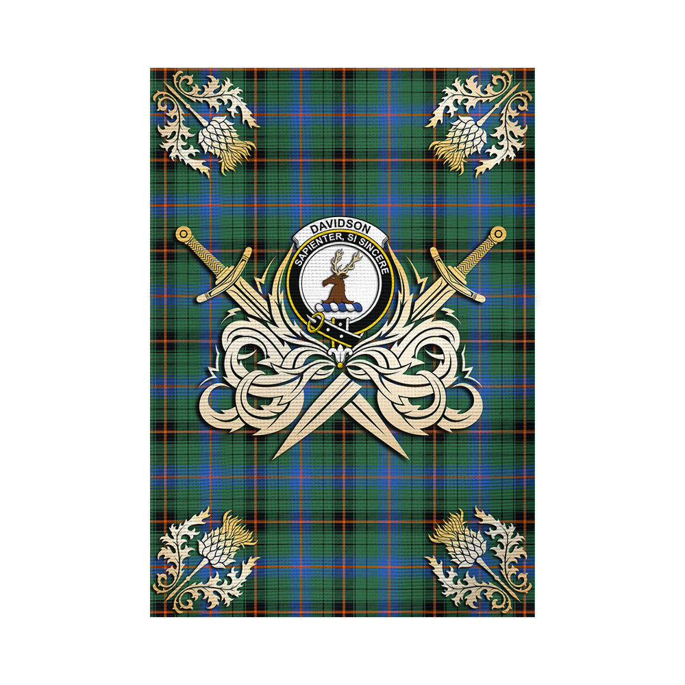 scottish-davidson-ancient-clan-crest-courage-sword-tartan-garden-flag