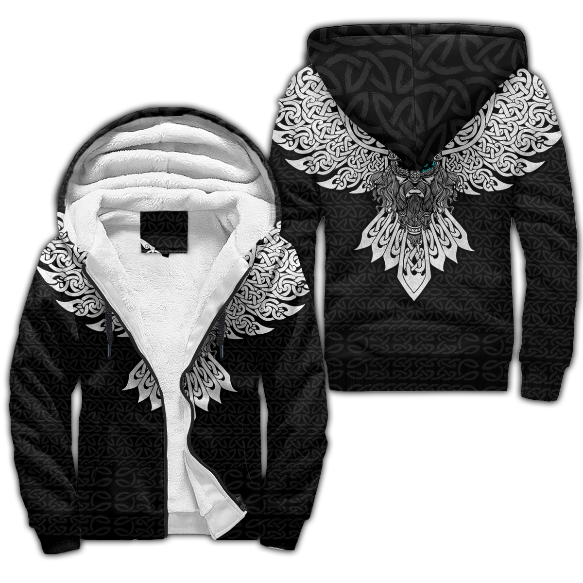 Viking Clothing Viking Premium Odin Sherpa Hoodie RLT12 - Wonder Print Shop