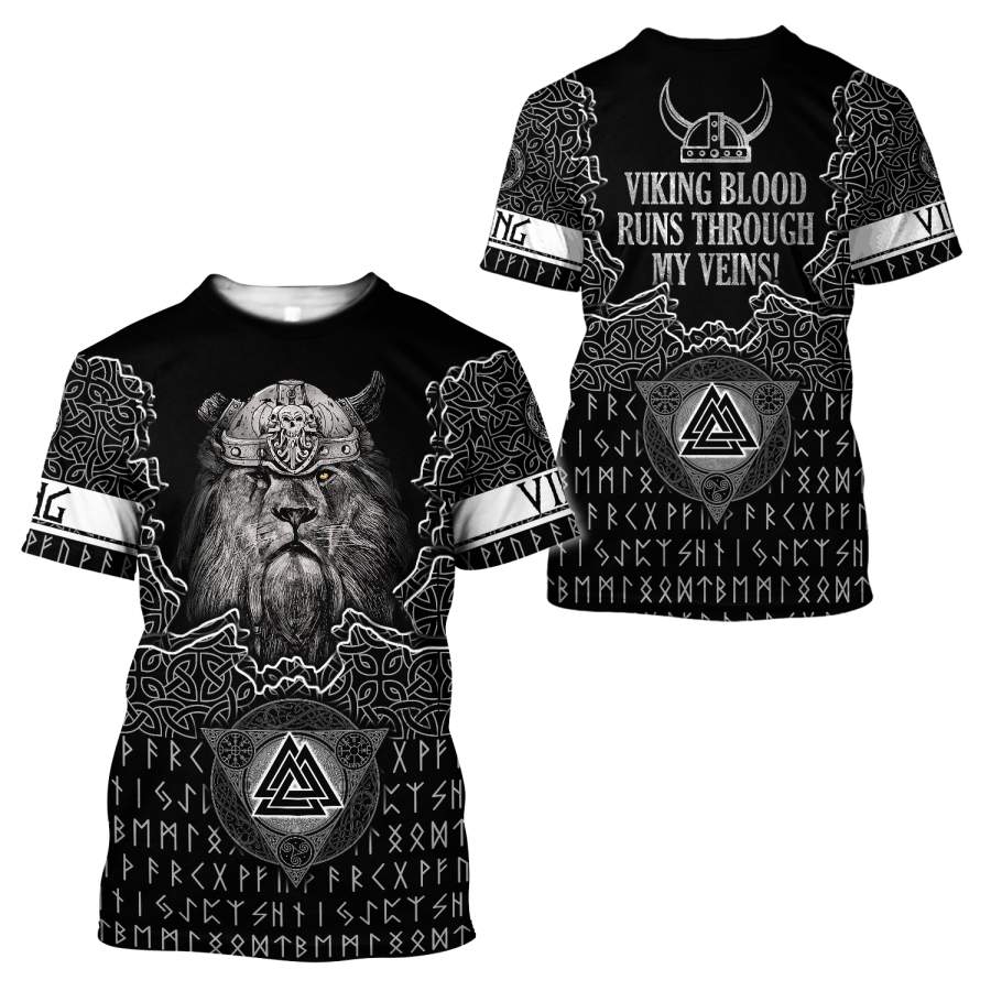 Viking Clothing Viking Lion T Shirt RLT12 - Wonder Print Shop
