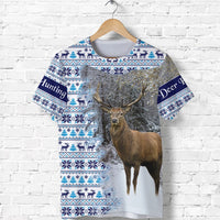 Dear Hunting Christmas T Shirt White LT8 - Wonder Print Shop