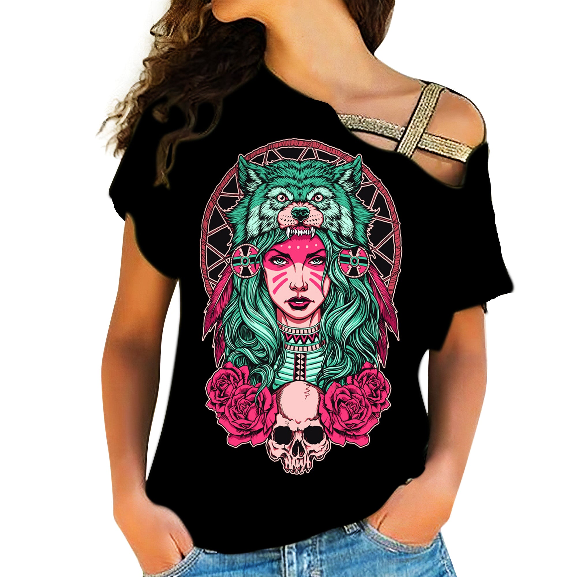 native-american-warrior-unisex-cross-shoulder-shirt