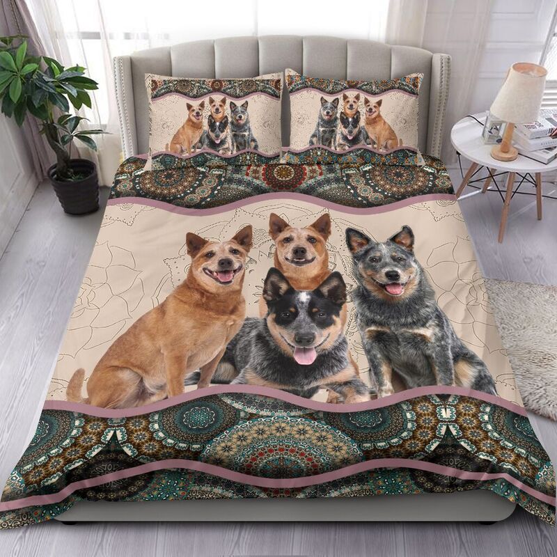 Australian Cattle Dog Band Happiness Style Bedding Set - Wonder Print Shop