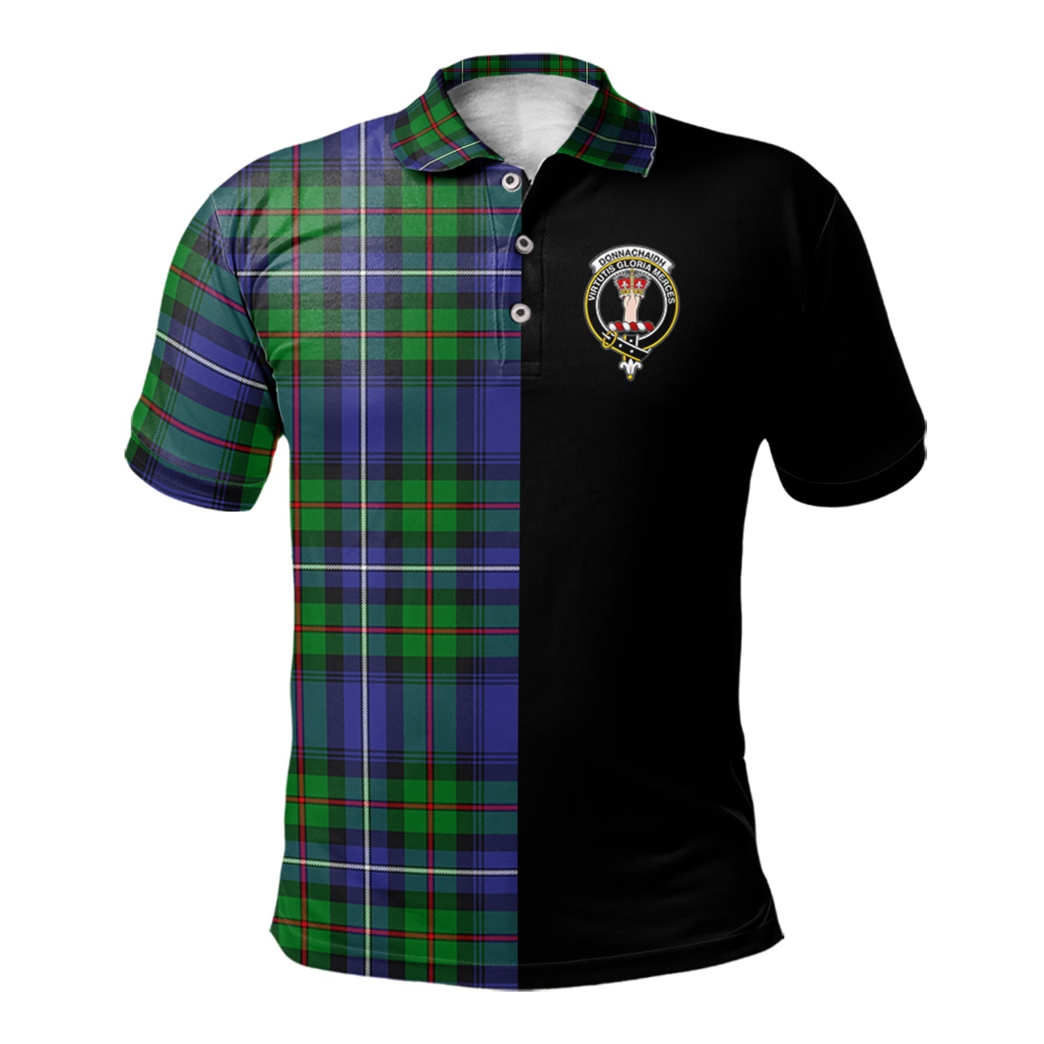 scottish-scottish-donnachaidh-clan-crest-tartan-personalize-half-polo