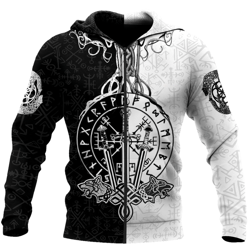Viking Clothing Doppler Vegvisir Hoodie RLT12 - Wonder Print Shop