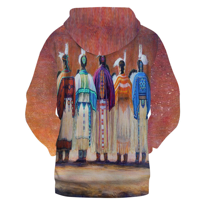 Five Chief Native American 3D Hoodie LT10 - Wonder Print Shop