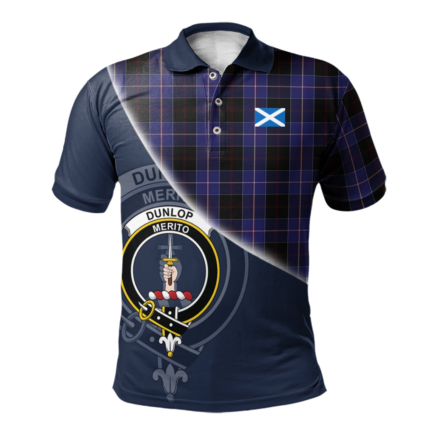 scottish-dunlop-clan-crest-tartan-scotland-flag-half-style-polo-shirt