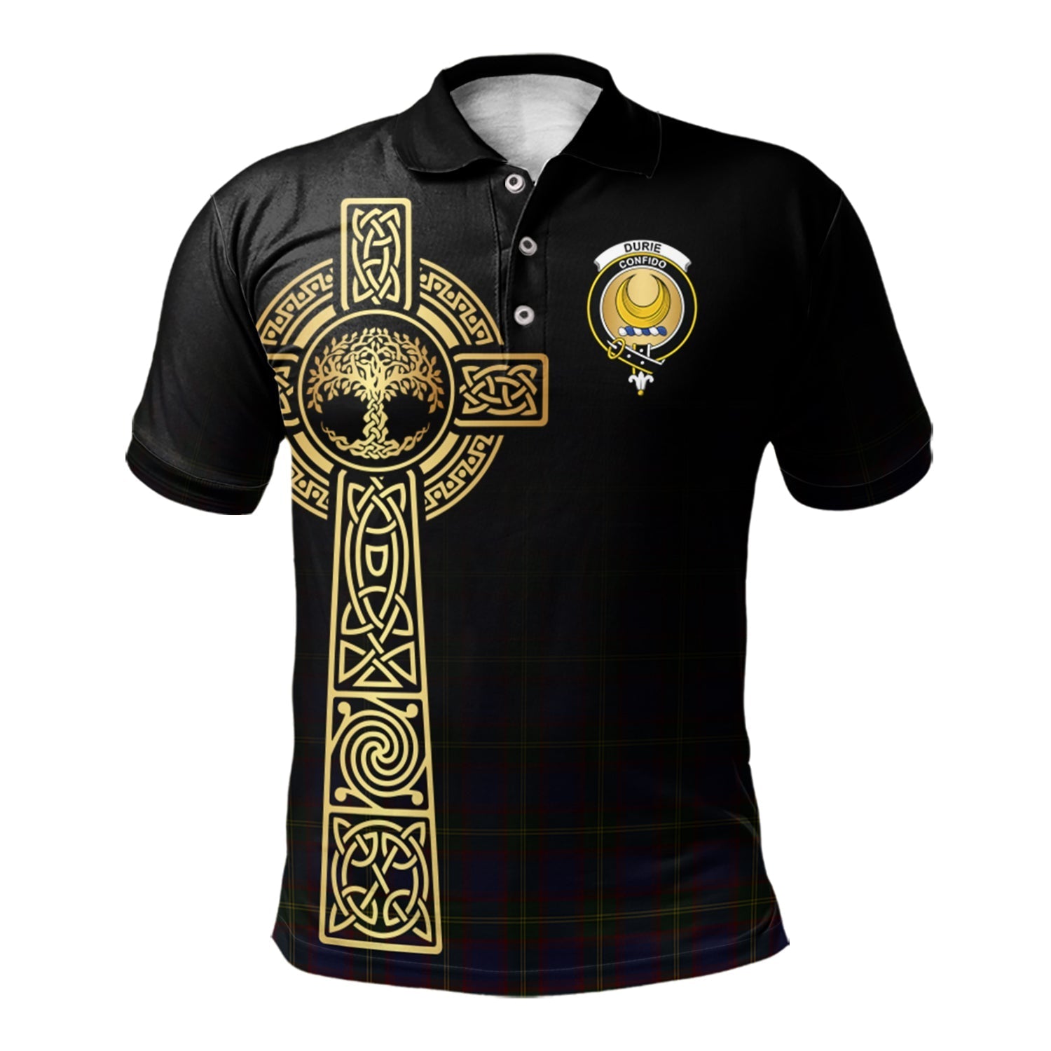 scottish-durie-clan-crest-tartan-celtic-tree-of-life-polo-shirt