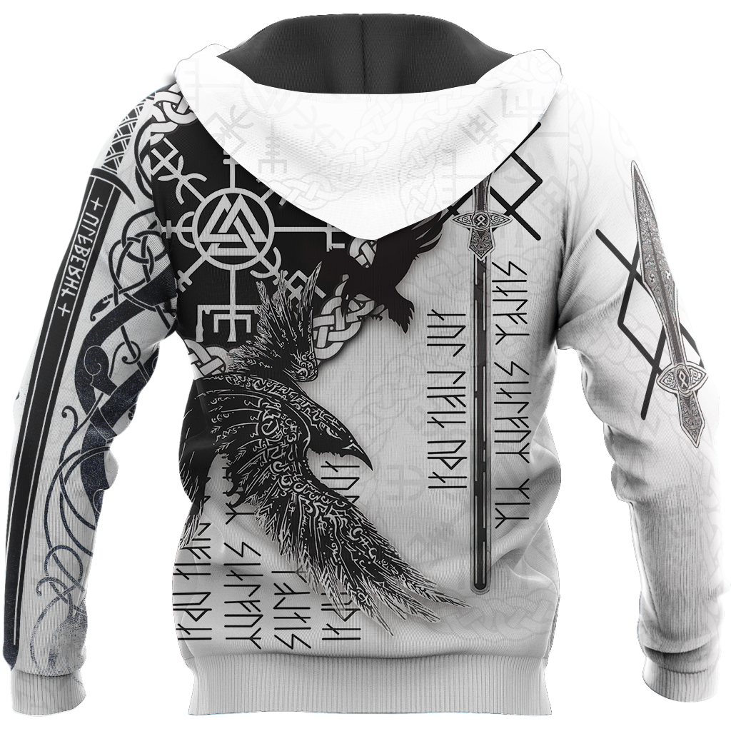 Viking Clothing Ravens Premium Viking 3D Hoodie RLT12 - Wonder Print Shop