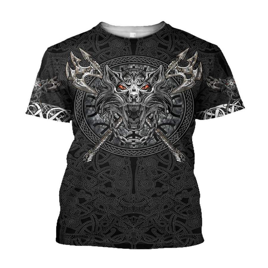 Viking Clothing Fenrir Viking Special Tattoo T Shirt RLT12 - Wonder Print Shop