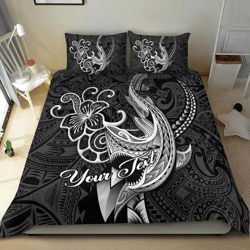 Custom Personalised Polynesian Shark Tattoo Hawaii Tribal Bedding Set - LT12 - Wonder Print Shop