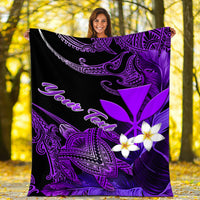 custom-personalised-hawaii-turtle-with-plumeria-leaf-purple-blanket-lt12