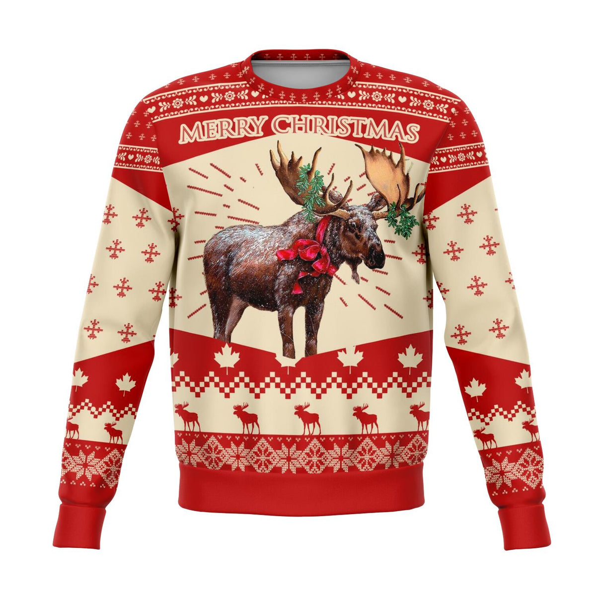 Canada Moose Christmas Sweatshirt - Wonder Print Shop