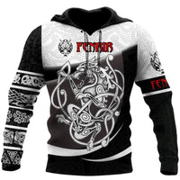 Viking Clothing Fenrir Ii Viking Tattoo 3D Hoodie RLT12 - Wonder Print Shop