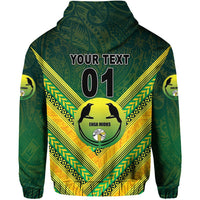 Custom Papua New Guinea Enga Mioks Zip Hoodie Rugby Original Style Green, Custom Text And Number LT8 - Wonder Print Shop