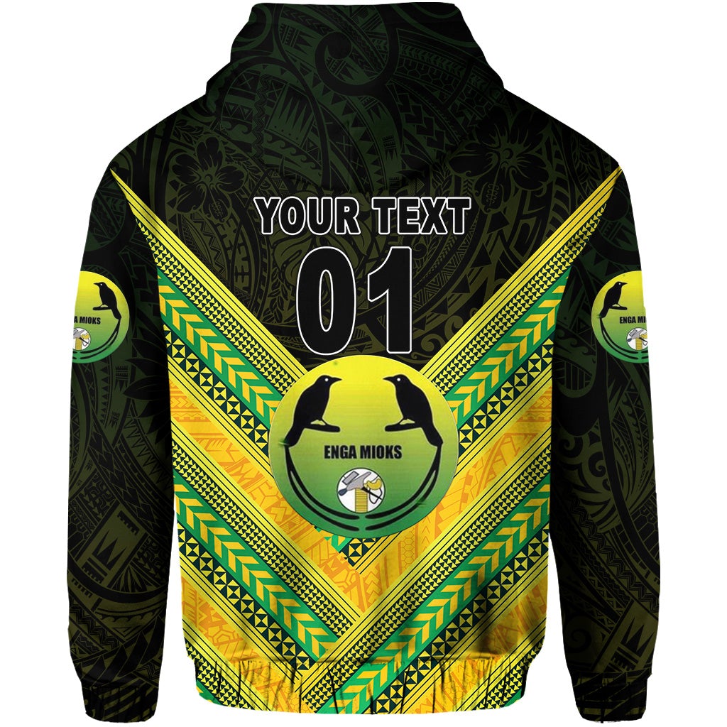 Custom Papua New Guinea Enga Mioks Hoodie Rugby Original Style Black, Custom Text And Number LT8 - Wonder Print Shop