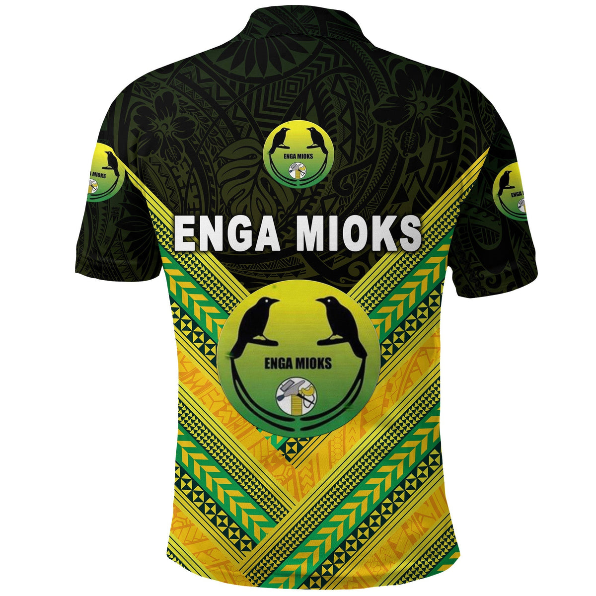 Papua New Guinea Enga Mioks Polo Shirt Rugby Original Style Black LT8 - Wonder Print Shop