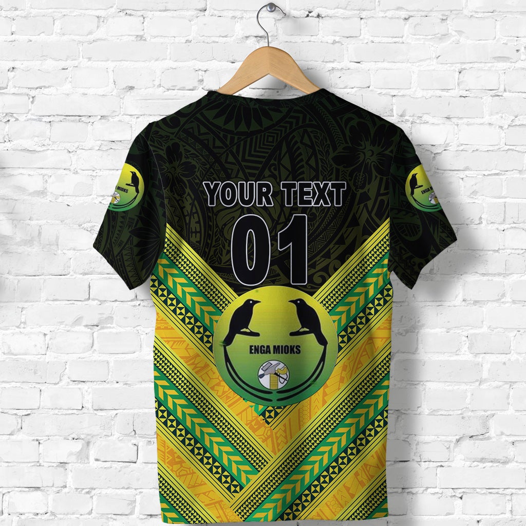 Custom Papua New Guinea Enga Mioks T Shirt Rugby Original Style Black, Custom Text And Number LT8 - Wonder Print Shop