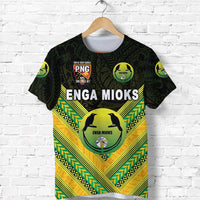 Custom Papua New Guinea Enga Mioks T Shirt Rugby Original Style Black, Custom Text And Number LT8 - Wonder Print Shop