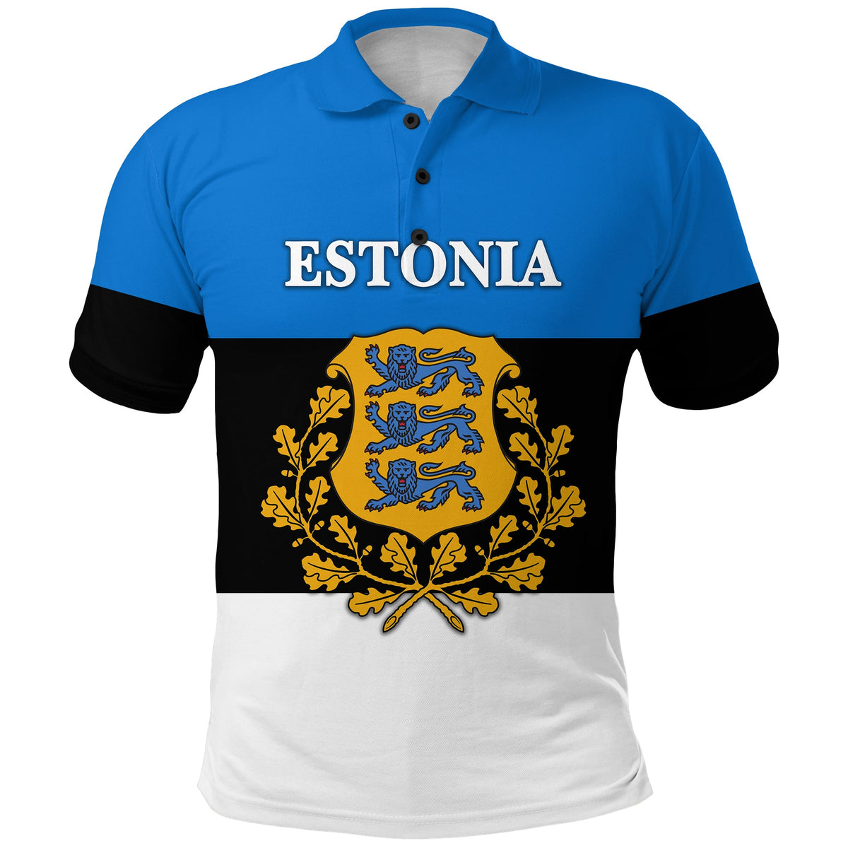 Estonia Polo Shirt Flag Style LT8 - Wonder Print Shop