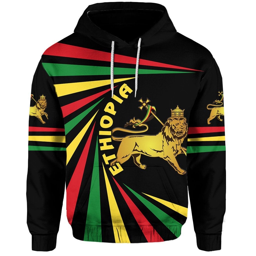 Ethiopia Lion Of Judah Hoodie Creative Style LT8 - Wonder Print Shop