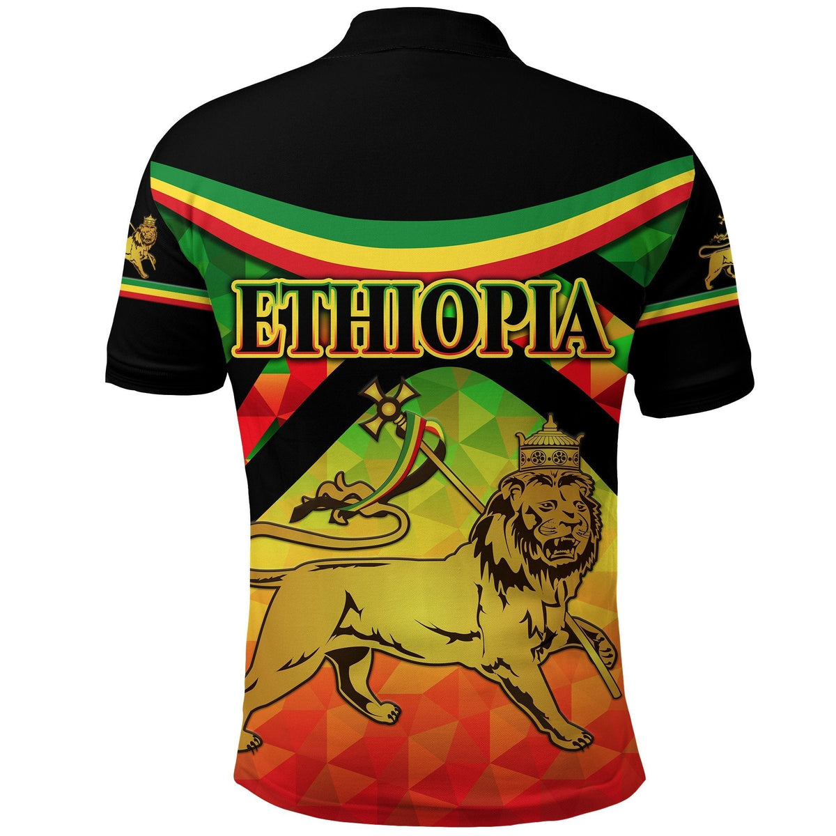 Ethiopia Lion Of Judah Polo Shirt Vibes Version LT8 - Wonder Print Shop