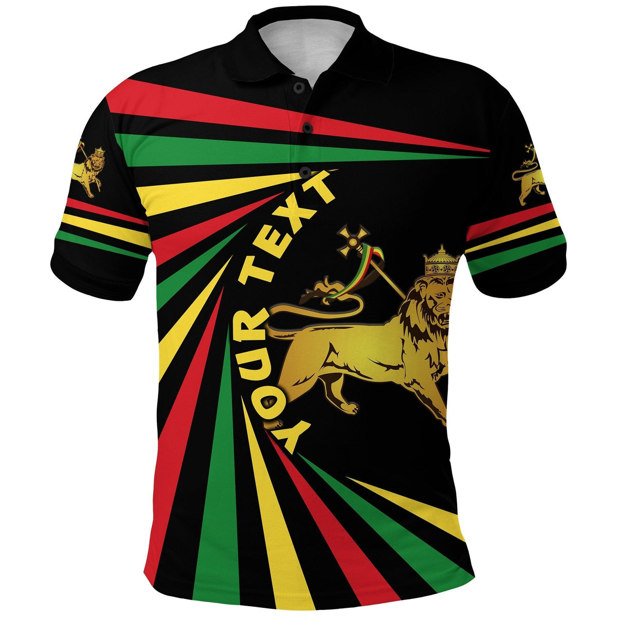 Custom Ethiopia Lion Of Judah Polo Shirt Creative Style LT8 - Wonder Print Shop