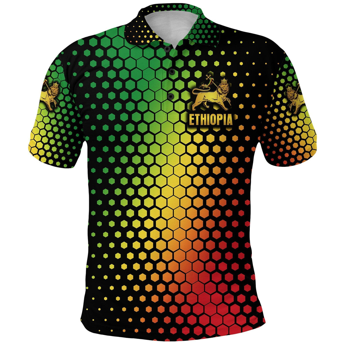 Ethiopia Lion Of Judah Polo Shirt Original Vibes LT8 - Wonder Print Shop