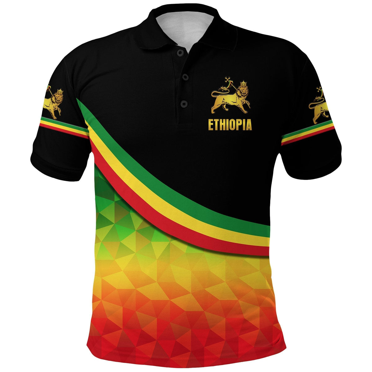 Ethiopia Lion Of Judah Polo Shirt Simple Vibes LT8 - Wonder Print Shop