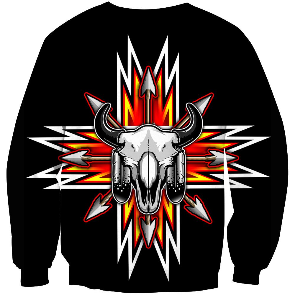 Bison Red Arrow Native American Exclusive 3D Sweatshirt LT10 - Wonder Print Shop