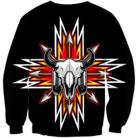 Bison Red Arrow Native American Exclusive 3D Sweatshirt LT10 - Wonder Print Shop