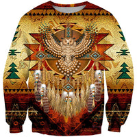 Owl Dreamcatcher Native American Pride Sweatshirt LT10 - Wonder Print Shop