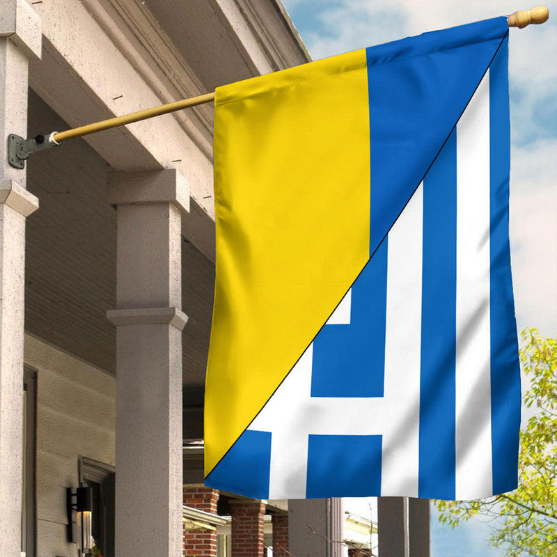 Greece Flag With Ukraine Flag RLT12 - Wonder Print Shop
