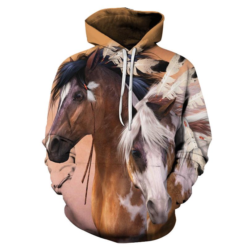 Horses 3D Native American All Over Hoodie LT10 - Wonder Print Shop