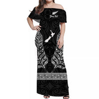 custom-personalised-new-zealand-silver-fern-off-shoulder-long-dress-maori-pattern-black