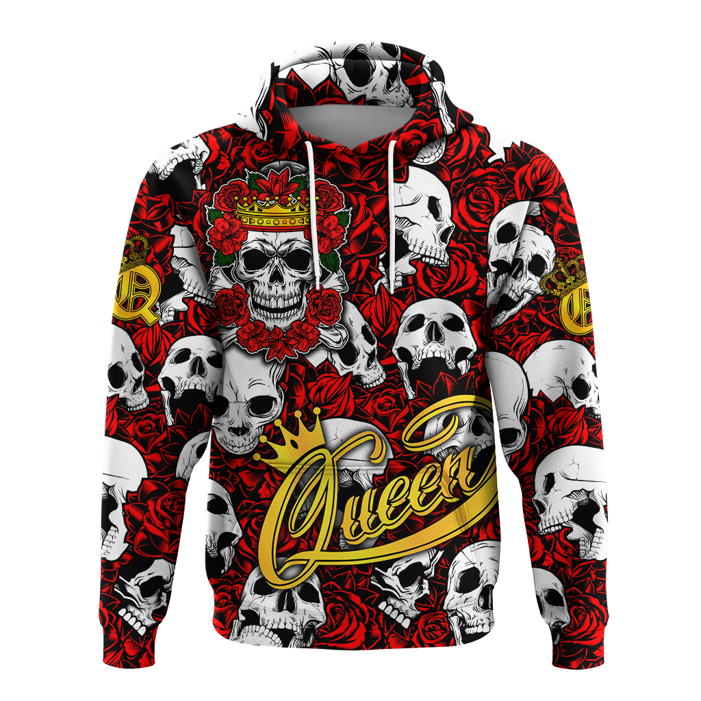 Skull Rose Queen - Death Cannot Divide Us Hoodie - LT2 - Wonder Print Shop