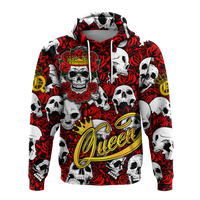 Skull Rose Queen - Death Cannot Divide Us Hoodie - LT2 - Wonder Print Shop