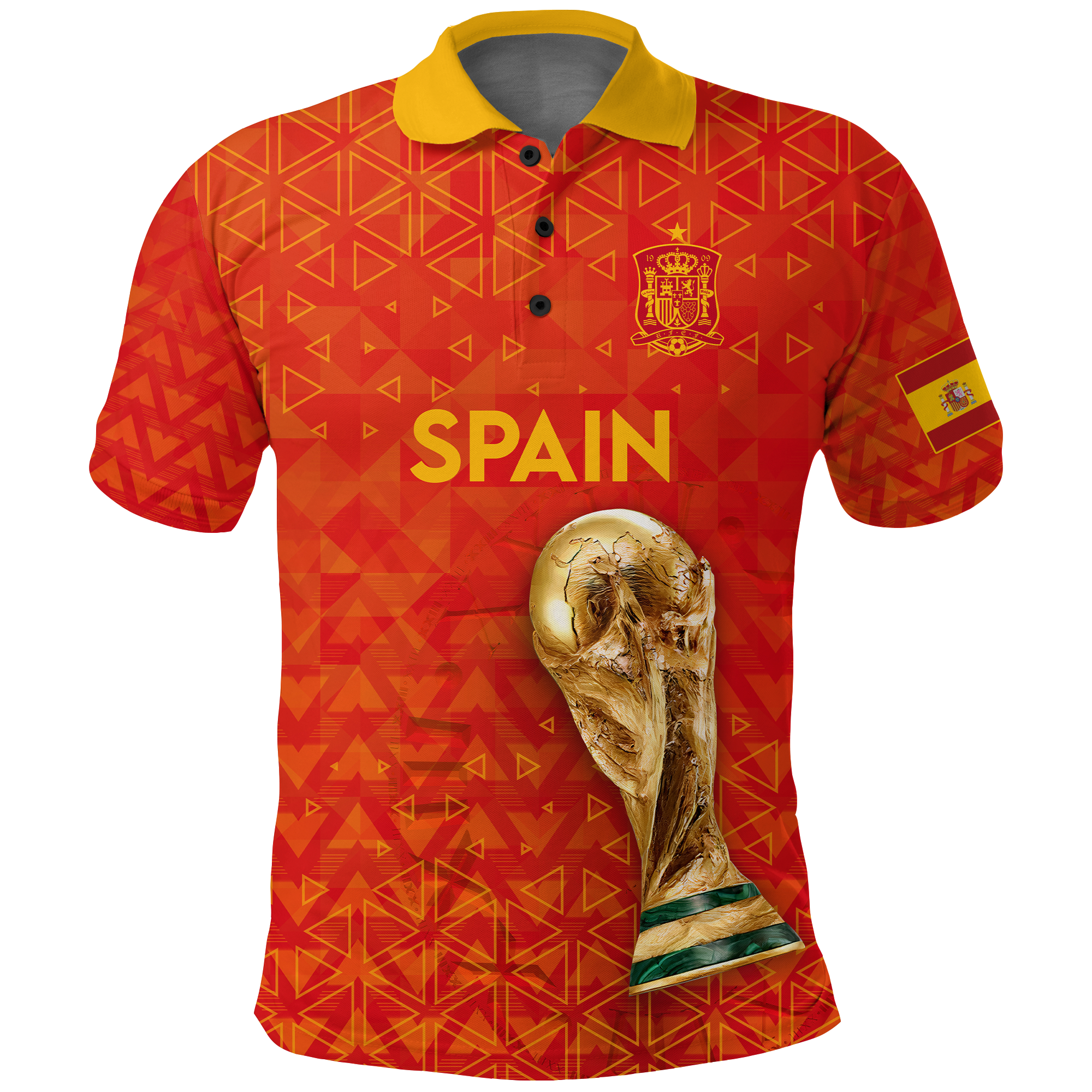 Spain Polo Shirt Football 2022 LT2 - Wonder Print Shop