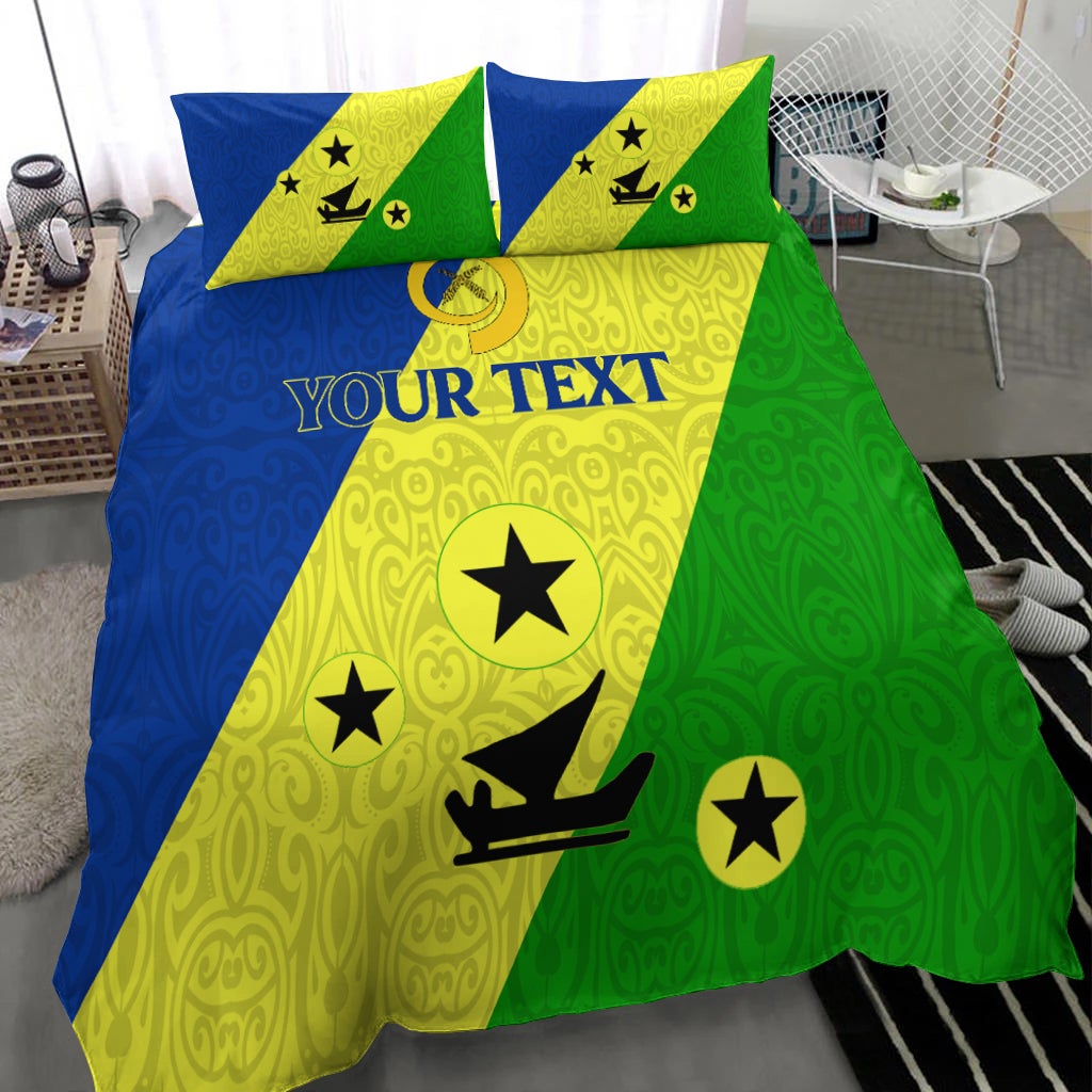 (Custom Personalised) Vanuatu Malampa Province Bedding Set - Flag Style LT12 - Wonder Print Shop