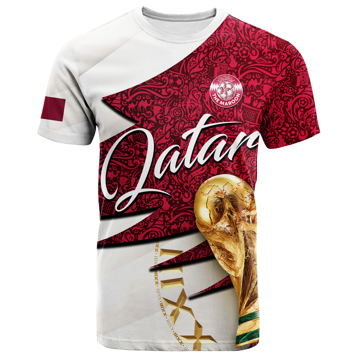 Qatar Football Team World Cup 2022 T Shirt LT2 - Wonder Print Shop