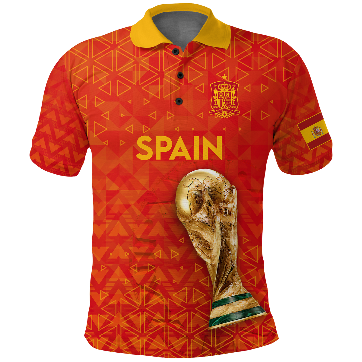 Custom Spain Polo Shirt Football 2022 LT2 - Wonder Print Shop