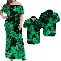 Hawaii Matching Hawaiian Shirt And Dress Polynesia Green Beautiful Hula Girl LT13 - Wonder Print Shop