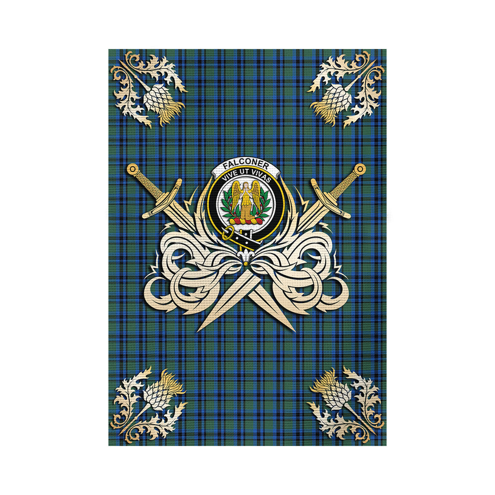 scottish-falconer-clan-crest-courage-sword-tartan-garden-flag