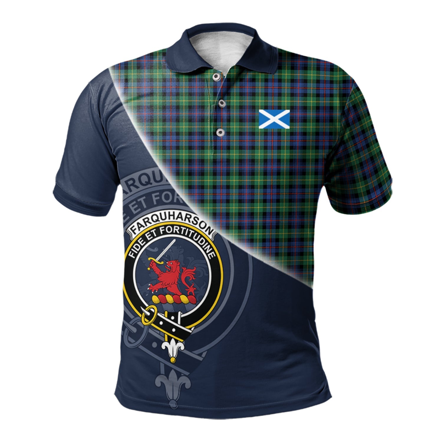 scottish-farquharson-ancient-clan-crest-tartan-scotland-flag-half-style-polo-shirt