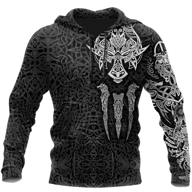 Viking Clothing Viking Wolf Hoodie RLT12 - Wonder Print Shop