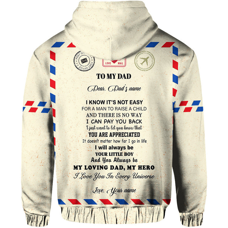 Custom Father Day Hoodie Letter From Son Simple Style LT8 - Wonder Print Shop