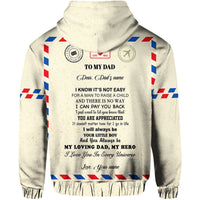 Custom Father Day Hoodie Letter From Son Simple Style LT8 - Wonder Print Shop