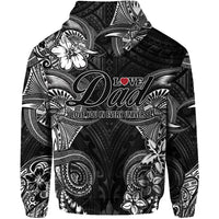 Custom Polynesian Fathers Day Hoodie I Love You In Every Universe Black LT8 - Wonder Print Shop
